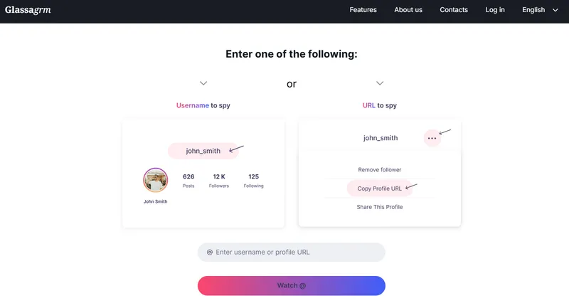 Glassagrm “in nasıl kullanılacağına ilişkin Adım Adım Kılavuz - Hesap kullanıcı adını veya URL” sini girin Glassagrm “in nasıl kullanılacağına ilişkin Adım Adım Kılavuz - Hesap kullanıcı adını veya URL” sini girin