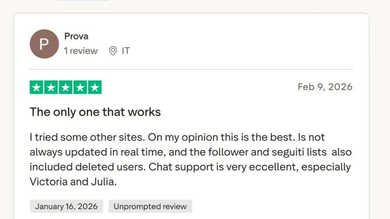 Screenshot of a positive Trustpilot review for Peekviewer