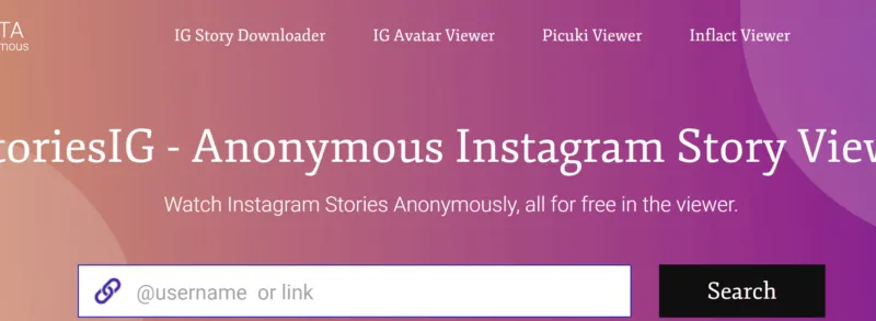 StoriesIG main page