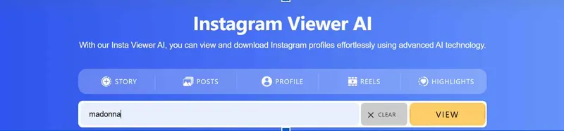 Screenshot showing the username Madonna  