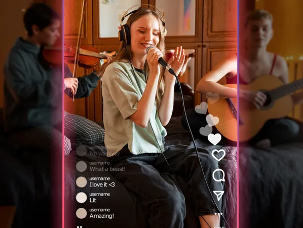 Instagram Live session with turned on commenting