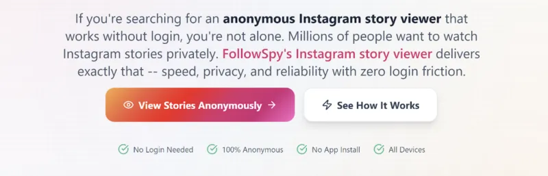 FollowSpy Story Viewer page