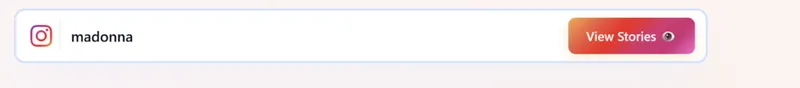 Screenshot showing a user entering the Instagram username “Madonna” into a search field. Screenshot showing a user entering the Instagram username “Madonna” into a search field.