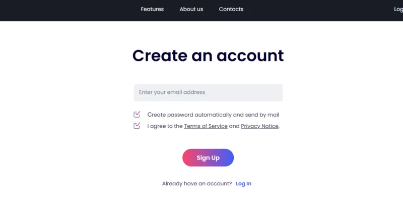 How to use Peekviewer – creating your account to continue the process