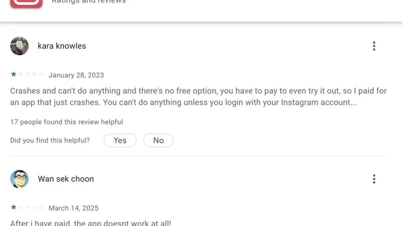 Screenshot of a detailed review about the Insaver Instagram downloader tool.