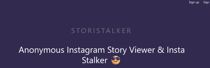 Storistalker Home page