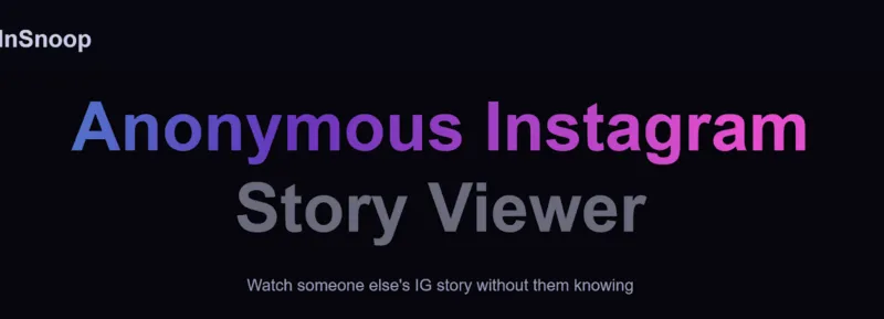 InSnoop main page