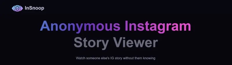 InSnoop main page InSnoop main page