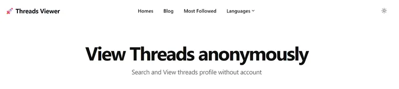Threads Viewer main page Threads Viewer main page