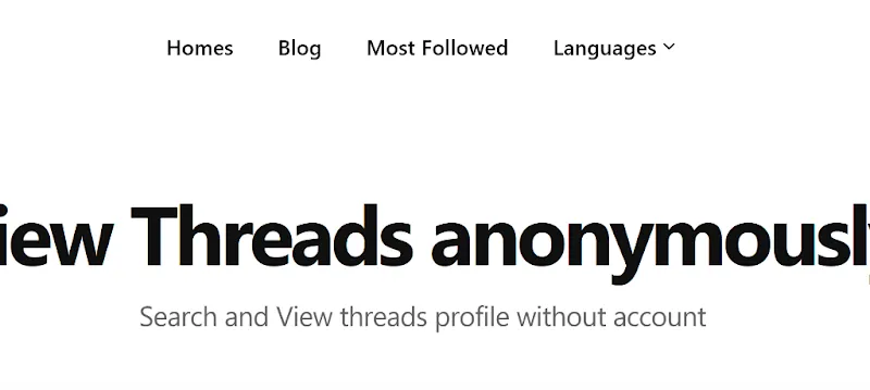Threads Viewer main page