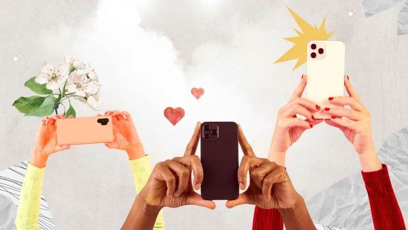 People holding up phones and taking pictures