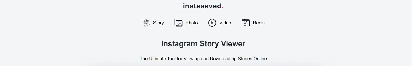 Instasaved Instagram Tool