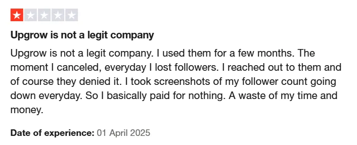 upgrow customer review - legit