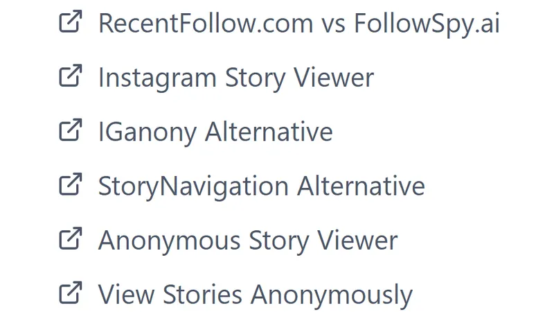 FollowSpy links