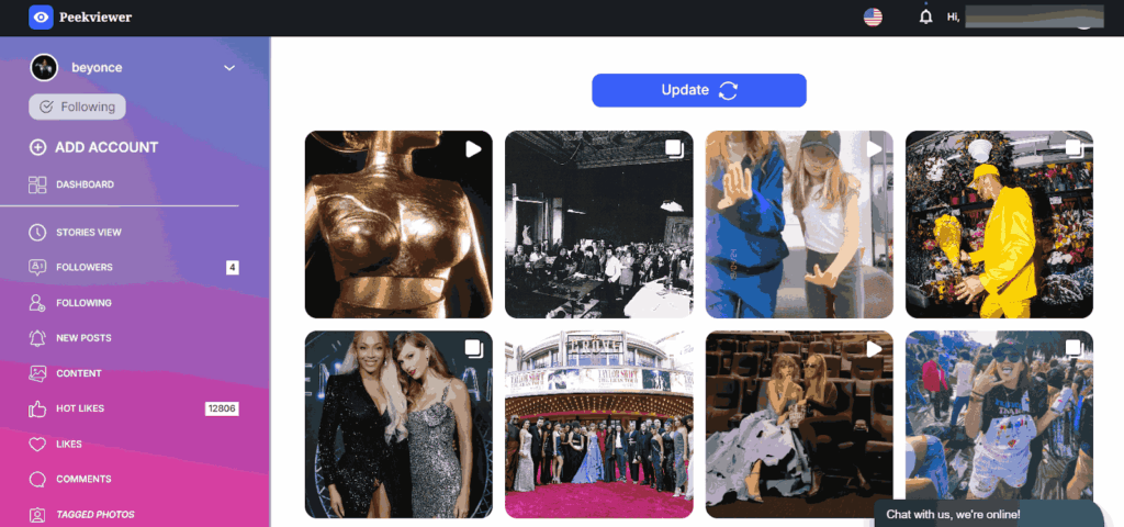 Dashboard Peekviewer