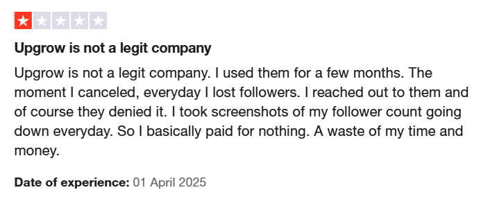 upgrow customer review - legit