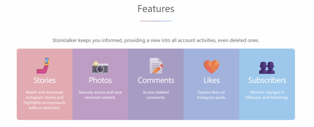 Features of  Insta Storistalker