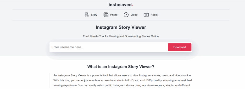 main page Instasaved