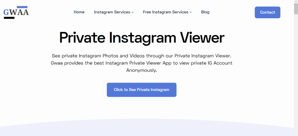 Screenshot main page GWAA