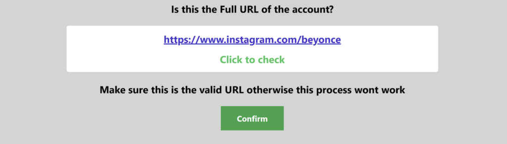 Screenshot showing the steps to use an Instagram viewer 