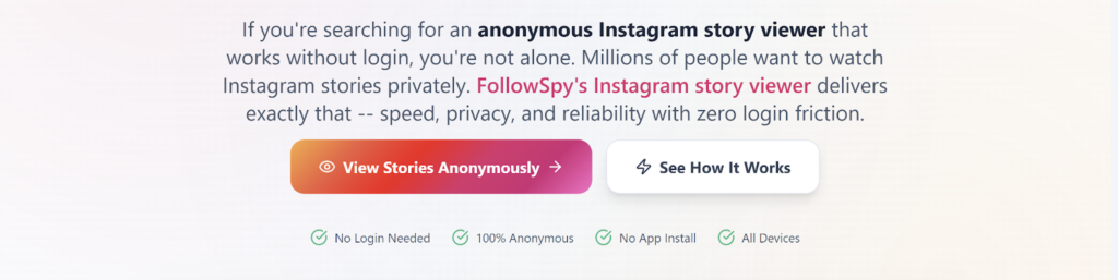 FollowSpy Story Viewer page